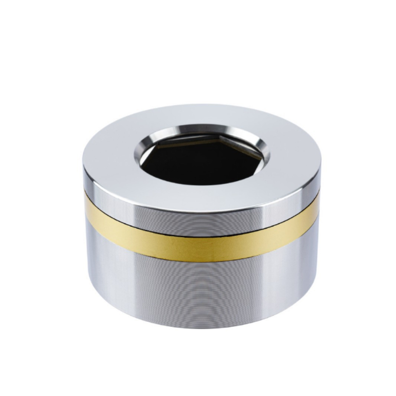 Пепелник от 304 неръждаема стомана с въртящ се дизайн, висококачествен, печат на лого, подходящ за хотели и офиси