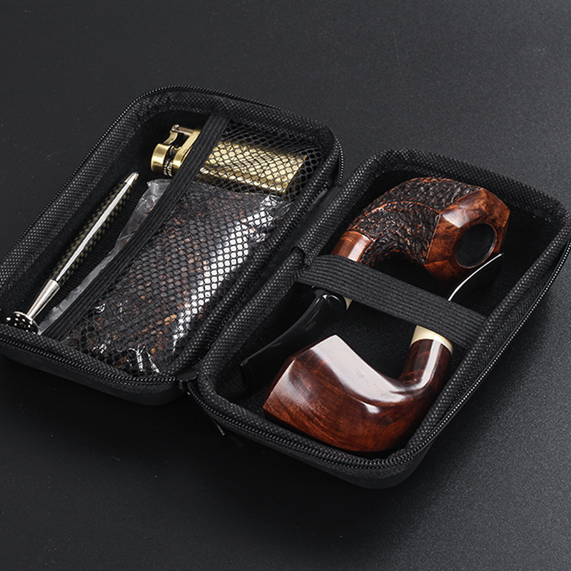 Τσάντα για πίπα EVA, φορητή, ανθεκτική, με διπλής θέσης σχεδιασμό, πολυλειτουργικό ταξιδιωτικό αξεσουάρ καπνίσματος