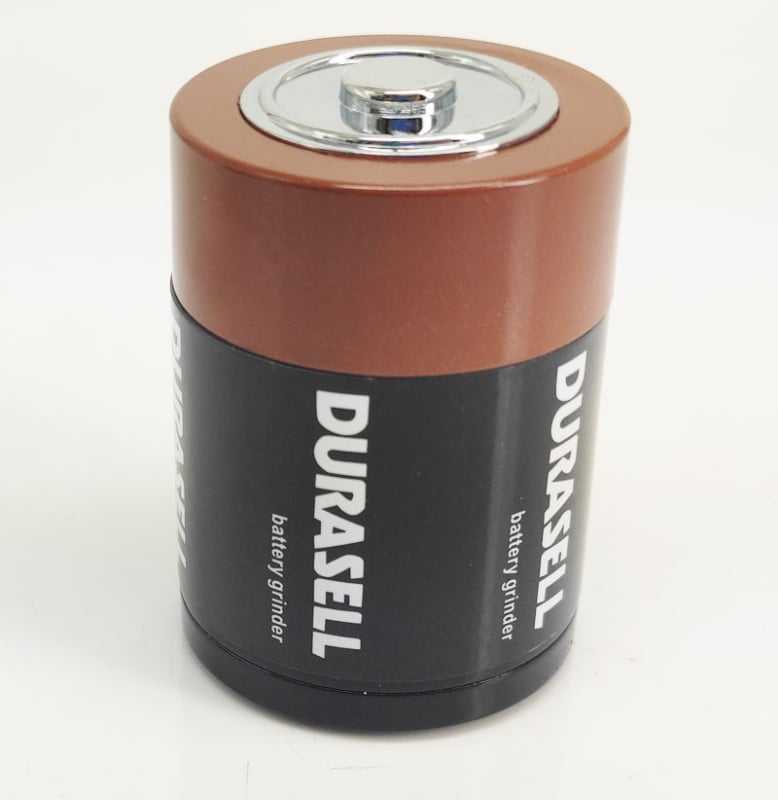 Grinder za duhan u obliku baterije, 3-slojni od legure cinka