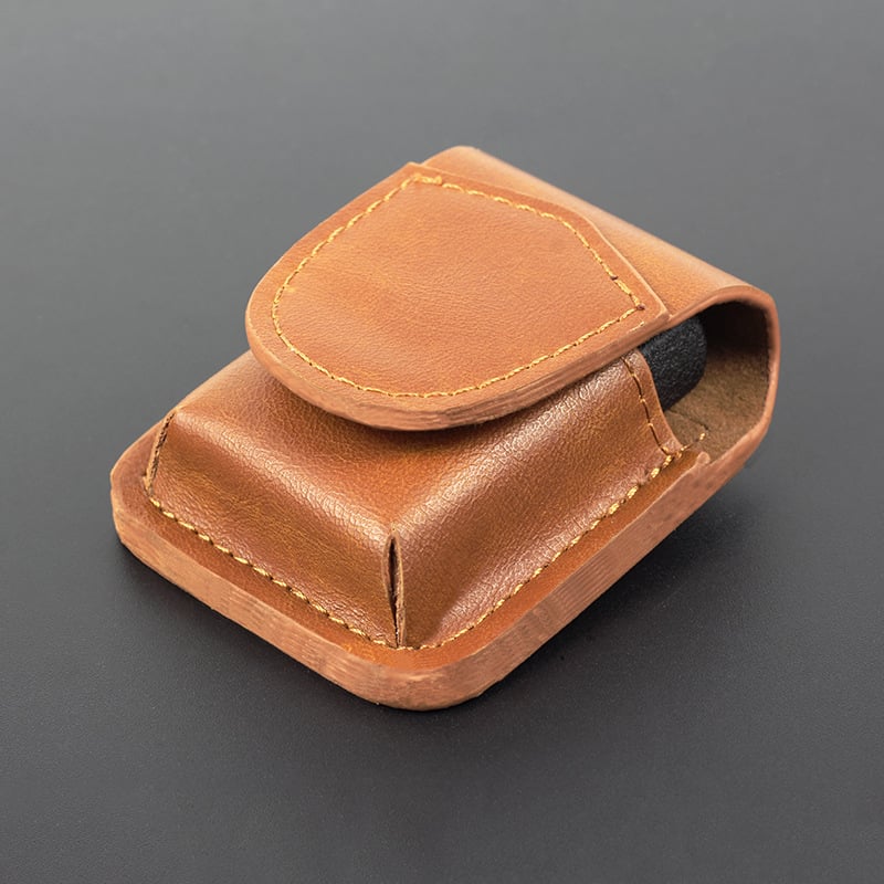 CAIUL θήκη προστασίας για αναπτήρα από PU, με βελούδινο εσωτερικό και επεξεργασία με λαδωμένες άκρες – μοντέρνος μινιμαλιστικός σχεδιασμός