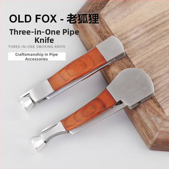 OLD FOX Nehrđajući čelik 3-u-1 alat za čišćenje lula sa škrabom i tlakom šipkom