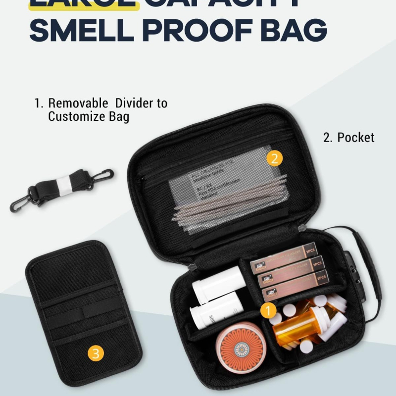 Szagtalanító tároló doboz jelszavas zárakkal (24 L kapacitás; anyag: textil; logó nyomtatás; testreszabás elérhető; utazáshoz ideális)