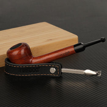 Σετ συντήρησης πίπας: ράβδος πίεσης τριών σε ένα με δερμάτινη θήκη, κρατήρας πίπας, μαχαίρι για καπνό και εργαλείο καθαρισμού