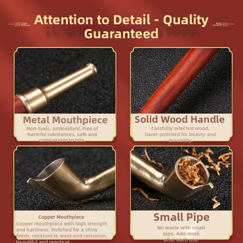 Πίπα καπνίσματος με ξύλινη λαβή, κλασικός σχεδιασμός, διακοσμητικό και συλλεκτικό