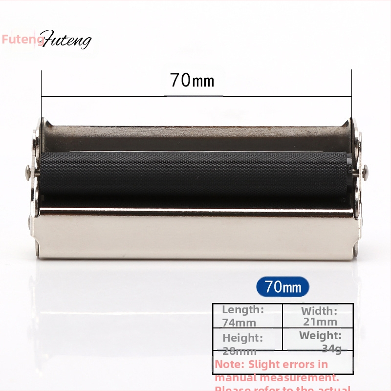 Μεταλλικό φορητό κουτί κύλισης τσιγάρων με καπάκι, χειροκίνητος ρολλερ (Υλικό: Μέταλλο; Φορητό; Με καπάκι; Μάρκα: Futeng)