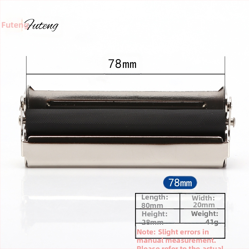 Μεταλλικό φορητό κουτί κύλισης τσιγάρων με καπάκι, χειροκίνητος ρολλερ (Υλικό: Μέταλλο; Φορητό; Με καπάκι; Μάρκα: Futeng)