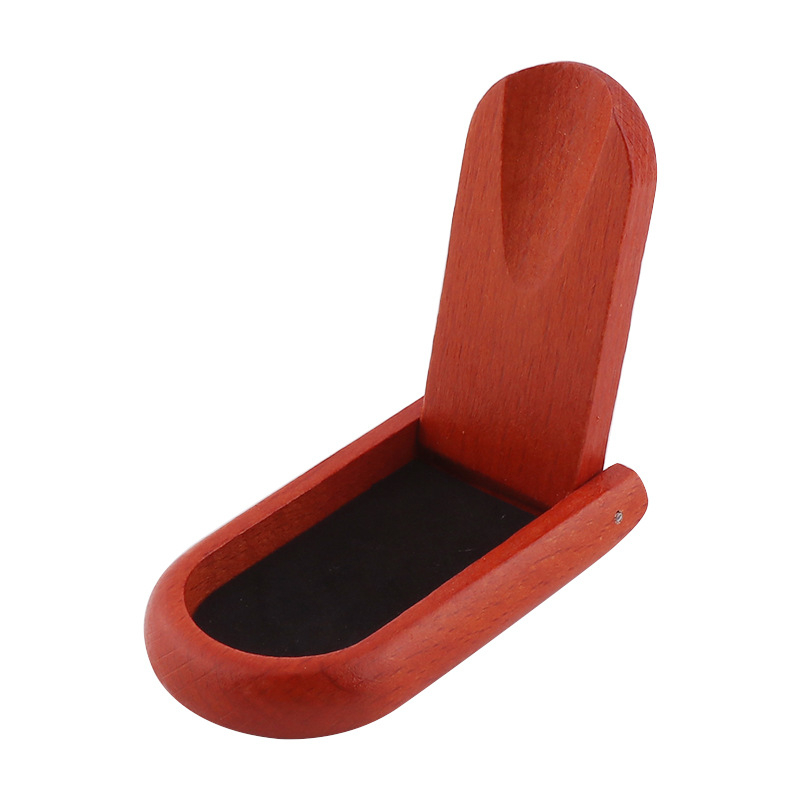 Ξύλινο διπλωτό ράφι πίπας, φορητή βάση επίδειξης από μαόνι και ροζέ ξύλο, ρετρό στυλ