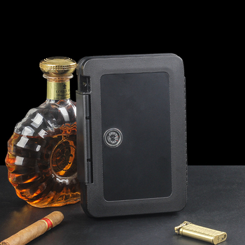 Cook Bull πέντε τεμάχια ταξιδιωτικό κουτί πούρων με υγρόμετρο, φορητό και αδιάβροχο