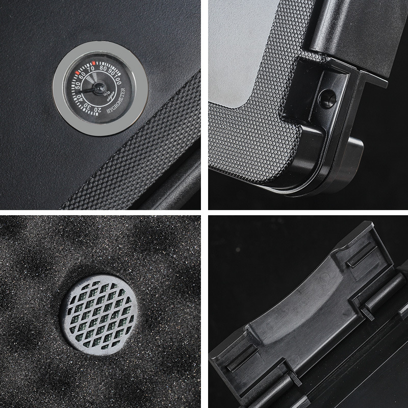 Cook Bull πέντε τεμάχια ταξιδιωτικό κουτί πούρων με υγρόμετρο, φορητό και αδιάβροχο