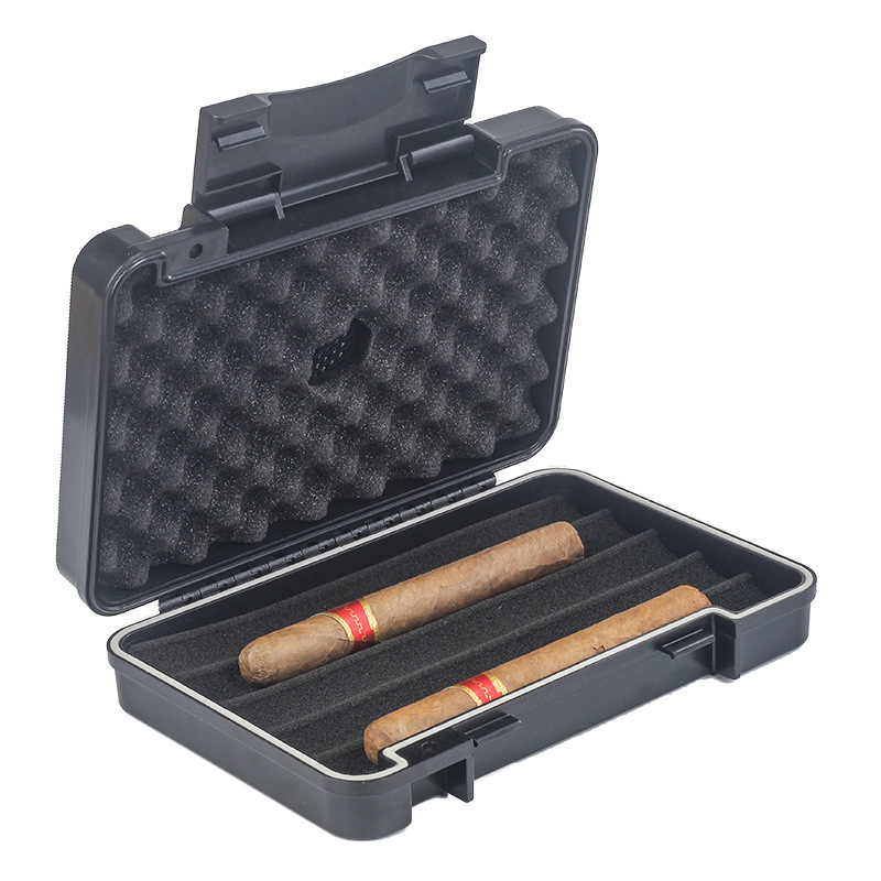 Cook Bull πέντε τεμάχια ταξιδιωτικό κουτί πούρων με υγρόμετρο, φορητό και αδιάβροχο