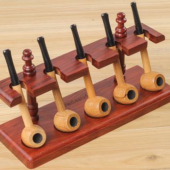 Пушаческа тръба от твърдо дърво с прав дизайн, голямо закръглено дъно, тръба с филтър, преносима