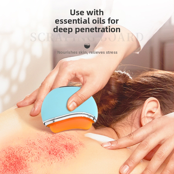 Платка за масаж със скрапинг с етерично масло – материал от рог, компактна и лека