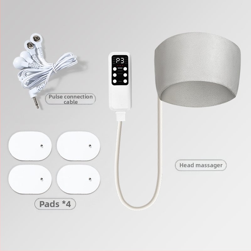 USB maitinamas galvos masažuoklis, mygtukų valdymas, 4 režimai, karšto kompresijos masažas, modelis 0017