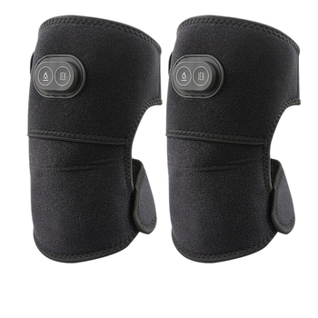 USB įkrovimo peties ir kelio šildymo masažo pagalvėlė su elastine kompresija ir vibraciniu masažu; trys temperatūros nustatymai 45/55/65 °C; išmanus temperatūros reguliavimas; medžiagos: Okcloth, SBR, poliesteris