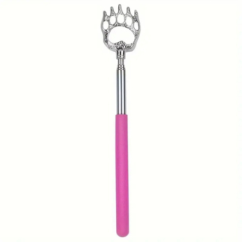 Τηλεσκοπικός ξύστρα για την πλάτη από ανοξείδωτο χάλυβα, σχέδιο αρκούδας-νύχι, μασάζ πλάτης