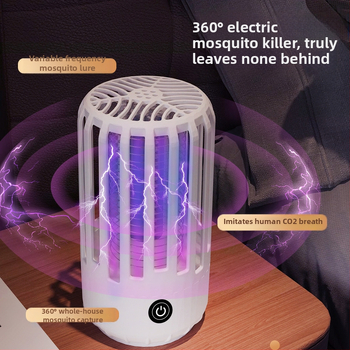 Uodų šviesos lemputė su UV vamzdeliu, dengiamas plotas 11–20 m², valdymo būdas: šviesos bangos ir elektros šokas, įkrovimas per 1 val., korpusas ABS