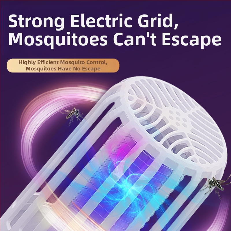 Лампа за комари с ултравиолетова тръба, обхват 11–20 м², привличане със светлина и електрошок, зареждане до 1 ч, корпус ABS