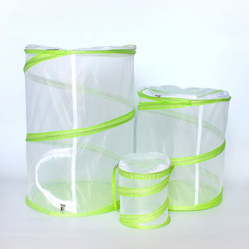 Kültéri pillangó ketrec - összecsukható, hordozható hálóval, fém + háló konstrukció, testreszabható, nyomtatás támogatott