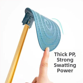 Namų musėms ir uodams skirtas skriestuvas su išplėstu plastiko rankena, paprastas stilius, netoksiškas, pritaikomas, skirtas musėms, tarakonams ir uodams