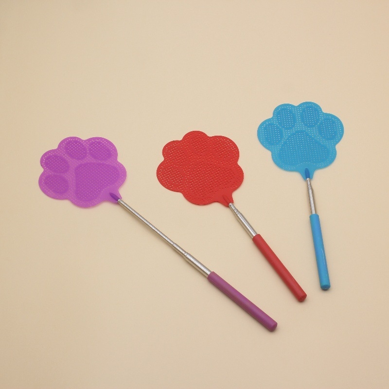 Plastikinė musės plaktukas su ištraukiamu ilgu rankena – lengvas, netoksiškas, bekvapės, paprastas stilius