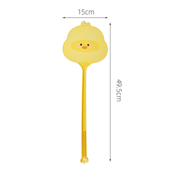 Plastikinis muselių plaktukas su ilga rankena, paprastas stilius, mielas animacinis antis dizainas, netoksiškas