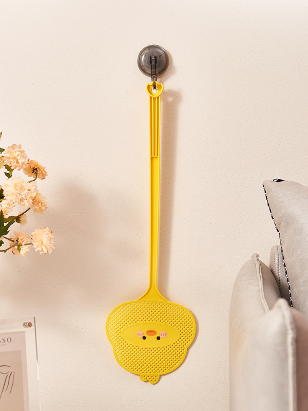 Plastikinis muselių plaktukas su ilga rankena, paprastas stilius, mielas animacinis antis dizainas, netoksiškas