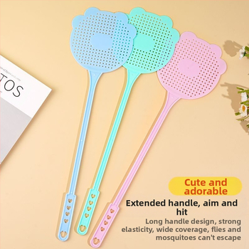 Plastikinis musių plaktukas – šviesus prabangos stilius; medžiaga: plastikas; toksikologija: mikrotoksiškumas