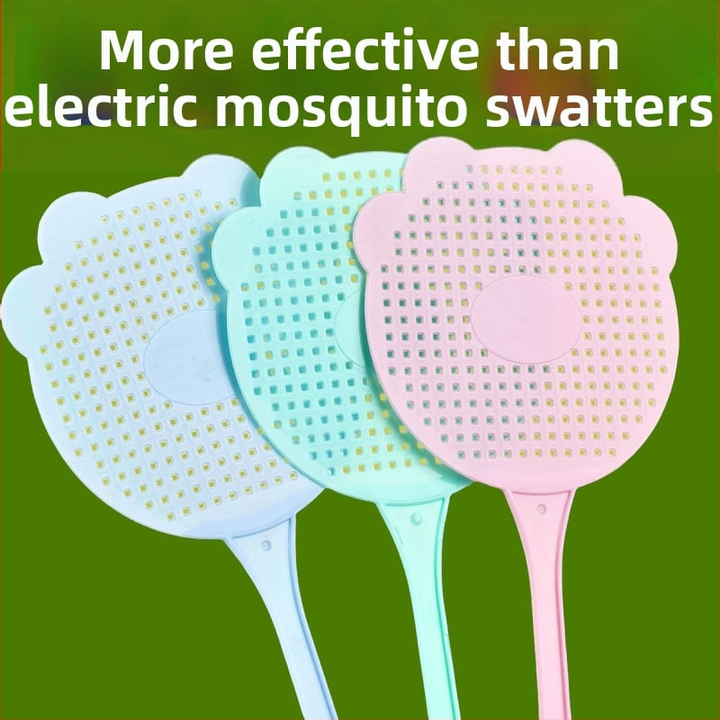 Plastikinis musių plaktukas – šviesus prabangos stilius; medžiaga: plastikas; toksikologija: mikrotoksiškumas