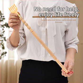 Nugaros šepetėlis – rankinis medinis/bambukinis įrankis nugarai (Funkcija: nugaros įbrėžimas; Medžiaga: medis/bambukas)