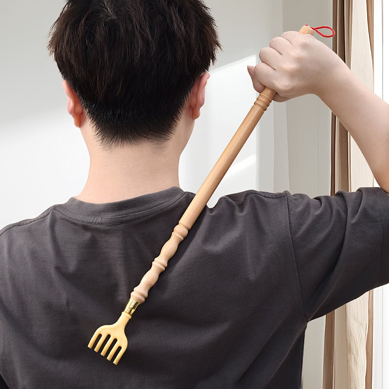 Nugaros šepetėlis – rankinis medinis/bambukinis įrankis nugarai (Funkcija: nugaros įbrėžimas; Medžiaga: medis/bambukas)