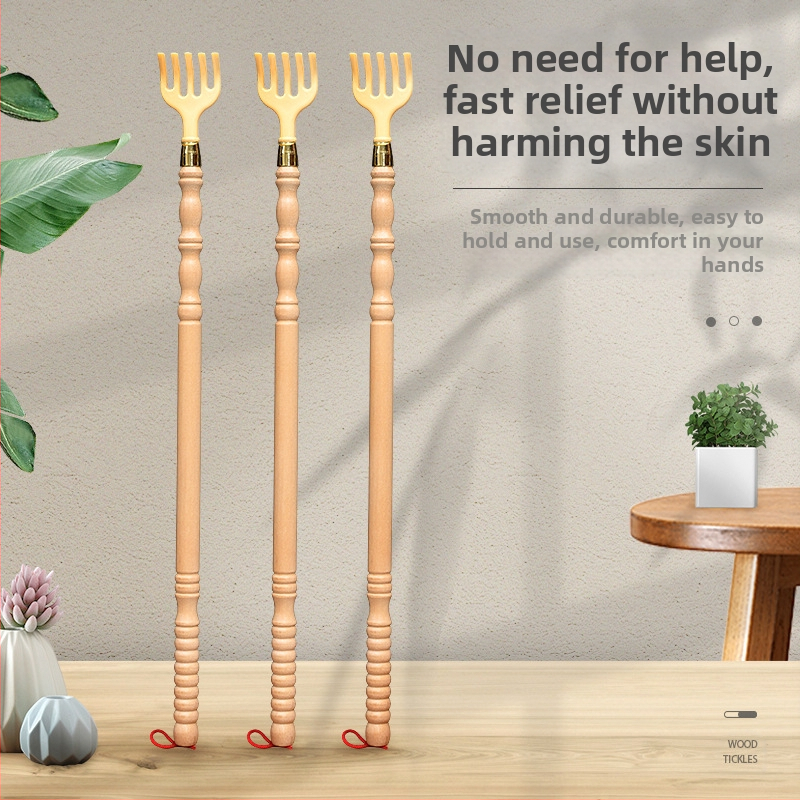 Разчесвач за гърба – ръчен дървен модел (Функция: разресване на гърба; Материал: дърво/бамбук)