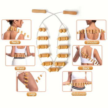 Дървен масажор за гръб – ръчно управление, Heavenly, 165 g, персонализация на логото