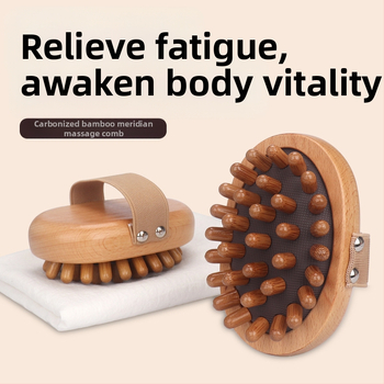 Ξύλινη χτένα μασάζ με μεσημβρινούς για ανακούφιση κόπωσης