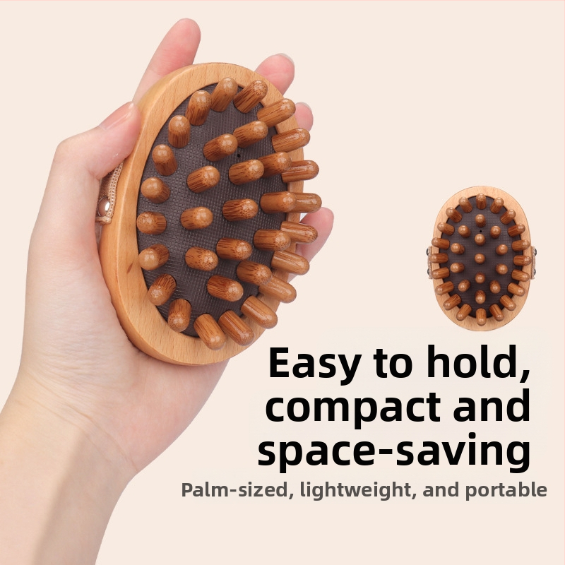 Гребен за меридианен масаж — бук дърво, облекчаване на умората