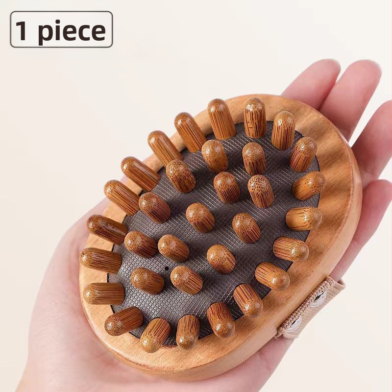 Ξύλινη χτένα μασάζ με μεσημβρινούς για ανακούφιση κόπωσης