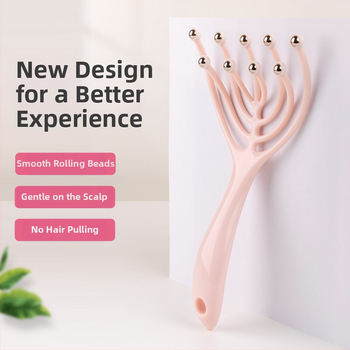 Масажор за глава с дизайн девет клешчета и пет клешчета, пластмасов корпус, тегло 41 г, семейна серия, опаковка 500 бр.