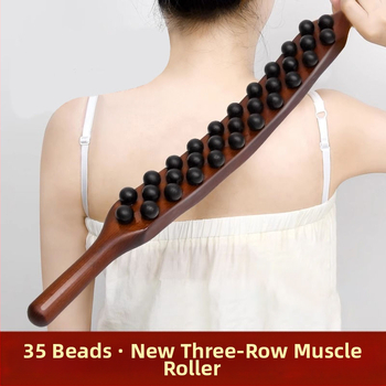 Plastični štapić za masažu s 35 kuglica za cijelo tijelo i masažu meridijana, težina 229 g