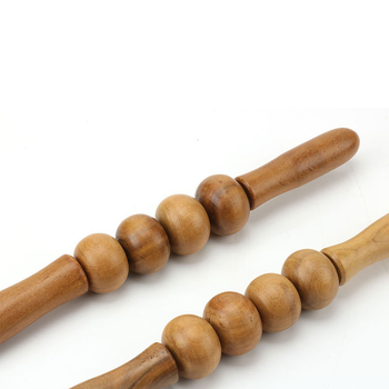 Дървен масажор за гръб с четири колела, ръчен контрол и кръгла дървена пръчка; материал: дърво • тегло: 120 • здравословен масаж • персонализирано лого: налично