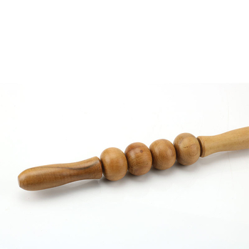 Дървен масажор за гръб с четири колела, ръчен контрол и кръгла дървена пръчка; материал: дърво • тегло: 120 • здравословен масаж • персонализирано лого: налично