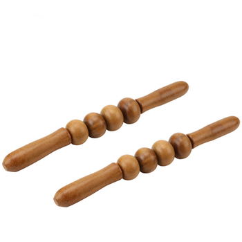 Дървен масажор за гръб с четири колела, ръчен контрол и кръгла дървена пръчка; материал: дърво • тегло: 120 • здравословен масаж • персонализирано лого: налично