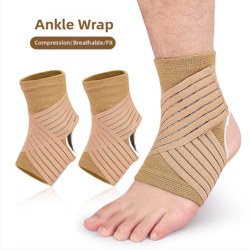 Kulkšnies apsauga su kompresijos juosta iš spandekso, tinkama krepšiniui ir badmintonui, suaugusiems