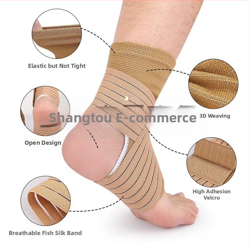 Защита на глезена с компресионна лента, спандекс, за баскетбол и бадминтон, за възрастни