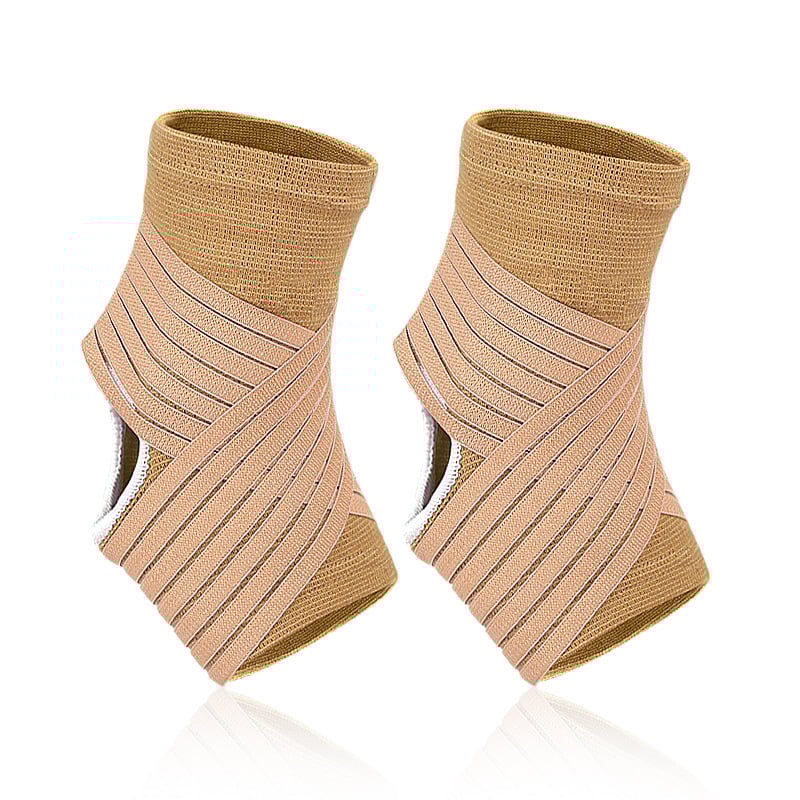 Kulkšnies apsauga su kompresijos juosta iš spandekso, tinkama krepšiniui ir badmintonui, suaugusiems