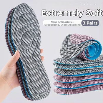 Αντιβακτηριακές σόλες για αθλητικά παπούτσια — 3D απορρόφηση κραδασμών, μασάζ, απορρόφηση ιδρώτα και διαπνοή, πλήρους μήκους, unisex