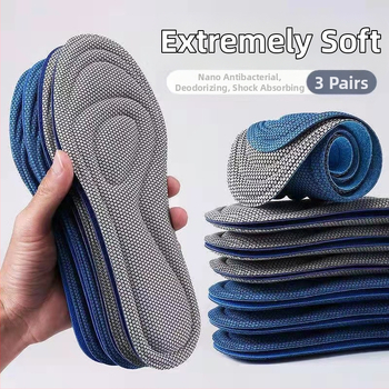 Αντιβακτηριακές σόλες για αθλητικά παπούτσια — 3D απορρόφηση κραδασμών, μασάζ, απορρόφηση ιδρώτα και διαπνοή, πλήρους μήκους, unisex