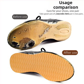 Visų sezonų gumos pado pleistras kurpėms – atsparus dilimui, neslidus ir triukšmo slopinimas; stilius Water Ripple Heel Sticker