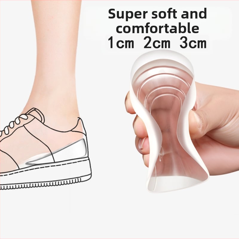 Υπόστρωμα αυξησης ύψους με εσωτερικό σιλικόνης, PU γέλη, διαφανές, unisex, για χειμώνα