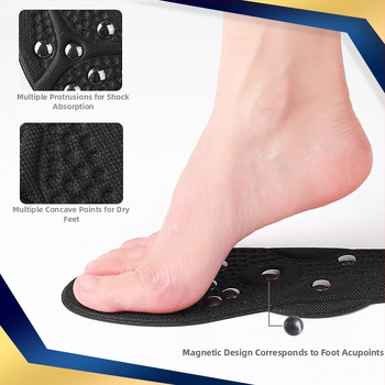 Μαγνητικοί πάτοι παπουτσιών για άνδρες και γυναίκες – Αναπνεύσιμο ύφασμα με μαγνήτες, Θεραπεία μαγνητικής υποστήριξης καμάρας, Ολόκληρος πάτος, Κατάλληλο για αθλητικά, δερμάτινα και μποτάκια