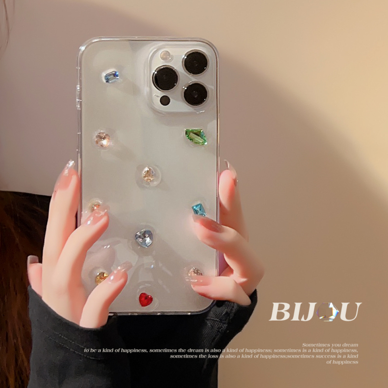 Under the Tower husă TPU protectoare 3D cu diamante pentru iPhone 14 Pro Max, construcție epoxidică, personalizabilă