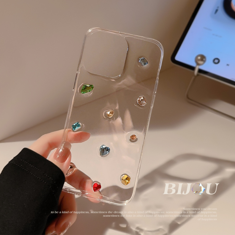 Under the Tower husă TPU protectoare 3D cu diamante pentru iPhone 14 Pro Max, construcție epoxidică, personalizabilă
